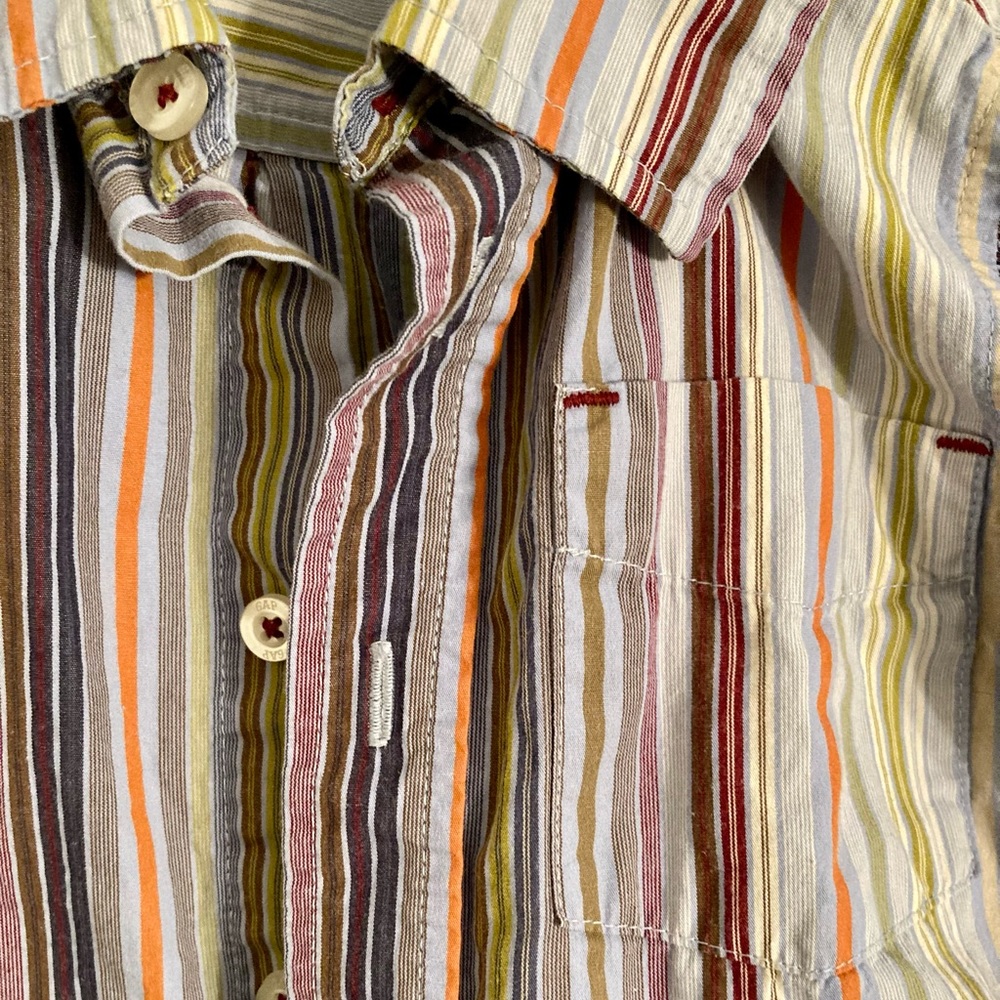 Gap striped button down dress shirt 4T